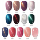 Lianfudai 5ml Cat Eye Magnetic Gel Nail Polish Shiny Glitter Gel Lacquer Semi Permanent Soak Off UV LED Varnish Manicure Nail Art