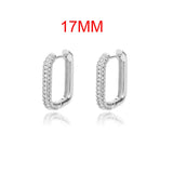 Lianfudai Rainbow Zircon Earrings for Women Stainless Steel Hoop Earring New Trending Luxury Aesthetic Jewelry aretes mujer