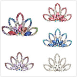 Lianfudai Christmas gifts ideas Princess Crown Hair Comb Mini Cute Tiaras Multicolor Headwear Girls Kids Hair Jewelry Birthday Party Gift