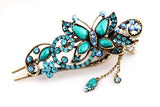 Lianfudai Christmas gifts ideas Classic Retro Ethnic Style Crystal  Hair Pins Bridal Headwear  Rhinestone Butterfly Hair Clips Women Hair Accessories Jewelry