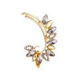 Lianfudai Bohemian NO Piercing Crystal Rhinestone Ear Cuff Wrap Stud Clip Earrings For Women Girl Trendy Earrings Jewelry Bijoux