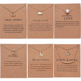 LIANFUDAI Butterfly Elephant Pearl Of Love Gold-color Pendant Necklaces Clavicle Chains Necklace Fashion Necklace Women Jewelry