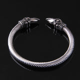 Lianfudai Christmas wishlist stainless steel raven Bracelet Indian Jewelry Fashion Accessories Viking Bracelet Men Wristband Cuff Bracelets For Women Bangles