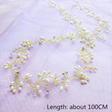 LIANFUDAI Wedding Hair Accessories Hand Woven Crystal Pearl Headband Women Girl Hair band Headwear Bridal Hairstyle Jewelry