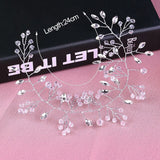 LIANFUDAI Wedding Hair Accessories Hand Woven Crystal Pearl Headband Women Girl Hair band Headwear Bridal Hairstyle Jewelry