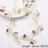 LIANFUDAI Wedding Hair Accessories Hand Woven Crystal Pearl Headband Women Girl Hair band Headwear Bridal Hairstyle Jewelry