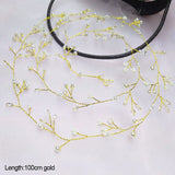 LIANFUDAI Wedding Hair Accessories Hand Woven Crystal Pearl Headband Women Girl Hair band Headwear Bridal Hairstyle Jewelry