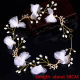 LIANFUDAI Wedding Hair Accessories Hand Woven Crystal Pearl Headband Women Girl Hair band Headwear Bridal Hairstyle Jewelry