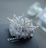 Lianfudai Children's crown headdress Princess Girl crystal hairpin crown children hairpin baby's birthday performance hair band headdress