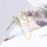 Lianfudai New Lovely Earring For Women Girls Bead Star Tassel Earrings Gold Silver Color Small Huggie Hoop Earring Oorbellen Gifts