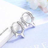 Lianfudai New Lovely Earring For Women Girls Bead Star Tassel Earrings Gold Silver Color Small Huggie Hoop Earring Oorbellen Gifts