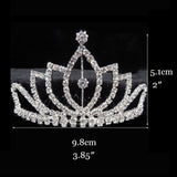 Lianfudai bridal jewelry set for wedding Big Princess Tiara Red Crown Crystal Rhinestone Wedding Accessories Pearl Headband Bridal Hair Headdress Girl Hair Jewelry