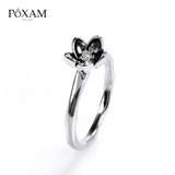 Lianfudai Christmas gifts ideas New Trendy Crystal Engagement Claws Design Hot Sale Rings For Women AAA White Zircon Cubic elegant rings Female Wedding jewerly