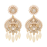 Lianfudai Christmas gifts ideas za Fashion Boho Crystal Earrings For Women New Rhinestone Statement Pearl Drop Earrings Bijoux Wholesale