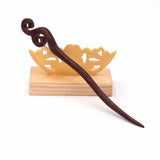 Lianfudai Christmas gifts ideas New Retro Chinese Hairpin Vintage Wooden Hair Fork Carve Animal Bird Phoenix Hair Sticks for Girls Bridal Bride Wedding Headwear