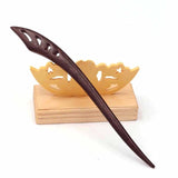 Lianfudai Christmas gifts ideas New Retro Chinese Hairpin Vintage Wooden Hair Fork Carve Animal Bird Phoenix Hair Sticks for Girls Bridal Bride Wedding Headwear