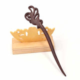 Lianfudai Christmas gifts ideas New Retro Chinese Hairpin Vintage Wooden Hair Fork Carve Animal Bird Phoenix Hair Sticks for Girls Bridal Bride Wedding Headwear