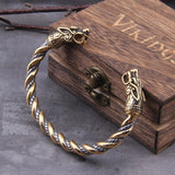 Lianfudai gifts for women Stainless Steel Nordic Viking Norse Dragon Bracelet Men Wristband Cuff Bracelets with Viking Wooden Box