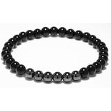 Lianfudai Christmas gifts ideas 6mm shinny onyx Stone beads bracelet skull men bracelets for women jewellery pulsera hombre armband accessories bileklik