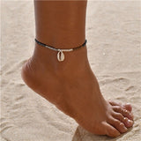 Lianfudai Anklets for Women Girls Foot Jewelry Holiday Beach Barefoot Sandals Bracelet on the leg Ankle strap Bohemian Shell Anklet