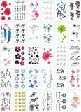 Lianfudai  Christmas 30Pcs/Set No Repeat Temporary Tattoo Stickers Waterproof Arm Clavicle Body Art Sticker Disposable butterfly tatouage temporaire