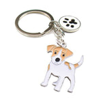 Lianfudai Christmas wishlist Jack Russell Terrier Keychain For Women Men Bulldog Shepherd Dog Pendant Key Ring Pet Jewerly Friends Christmas Gift llavero