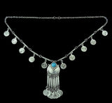 Lianfudai bridal jewelry set for wedding Bohemian Turkish Ethnic Metal Gypsy Coachella Beach Choker Bib Coin Tassel Collar Necklace For Women Indian Charm Jewelry
