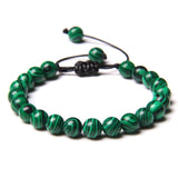 Lianfudai Christmas wishlist Green Natural Stone Beads Braided Bracelet Malachite Jades Indian Agates Woven Bracelets Male Female Attractive Jewelry Gifts