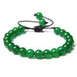 Lianfudai Christmas wishlist Green Natural Stone Beads Braided Bracelet Malachite Jades Indian Agates Woven Bracelets Male Female Attractive Jewelry Gifts