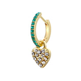 LIANFUDAI Lost Lady New Rhinestone Crystal Safe Pin Hoop Huggies Earrings Women Cute Heart Hanging Earrings Wholesale Jewelry Party Gifts