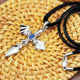 Lianfudai  Christmas Class Devil Wing Sword Cross Necklace Customized Pendant Sterling Sliver Jewelry