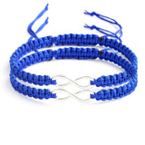 Lianfudai Christmas wishlist 2pcs Infinity Braided kit Ribbon bracelet Friendship Bracelet Set friendly Love Couples Bracelet Fashion Jewelry