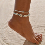 Lianfudai New Fashion Handmade Beads Anklets For Women Girl Summer Beach Jewelry Boho Colourful Ankle Bracelet Femme Bijoux
