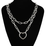 Lianfudai Lock Chain Necklace With A Padlock Pendants For Women Men Punk Jewelry On The Neck Grunge Aesthetic Egirl Eboy Accessories