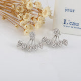 Lianfudai New Crystal Flower Drop Earrings for Women Fashion Jewelry Gold colour Rhinestones Earrings Gift for Party Best Friend
