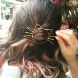 Lianfudai womens Christmas costume ideas Unique Hair Clip Geometric Feather Bun Cuff Leaf Star U Shape Hair Sticks Cute Cat HairPin Headwear Hair Accessories Trendy Gift