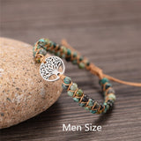 Lianfudai gifts for women Natural Stone Tree Of Life Charm Bracelets For Women Handmade Beads String Braided Bracelet Yoga Bracelets Jewelry Dropshipping