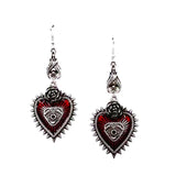 Lianfudai  gifts for her hot sale new Goth Mysterious Dark Coffin Drop Earrings Jewelry Blood Rose Heart Butterfly Bat Skull Angel Charms Vintage Earrings For Women