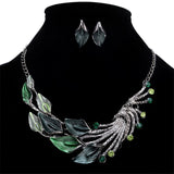Lianfudai Ahmed Jewelry Geometry Fashion Metal Tassel Jewelry Set Necklace Earring For Woman New Boho Maxi Statement Collar Necklace HOT