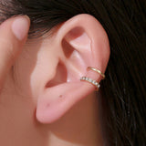 LIANFUDAI Fashion Punk Rock Geometric Ear Cuff for Women Vintage Unisex Cuff Clip Earrings Without Piercing Statement