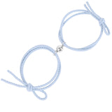 Lianfudai gifts for women  Hot Magnet Bracelet Couple Handmade Adjustable Rope Matching Braslet Infinite Love Braclet Lucky black white Brazalete Gift