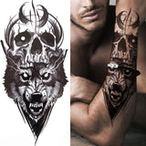 Lianfudai Full Arm Temporary Tattoos Sleeve For Men Women Realistic Fake Tatoos Warrior Lion Tiger Flower Tatoo Sticker Black Totem Maori