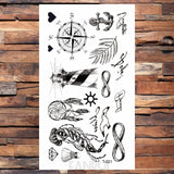 LIANFUDAI Waterproof Black Infinity Tattoo Feather Bird Women Body Hand Art Drawing Temporary Tattoo Stickers Men Finger Tatto Small Paste