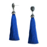 LIANFUDAI Shiny Crystal Tassel Earrings Bohemian Rhinestone Pendant Statement Long Fringe Earrings for Women Fashion Jewelry