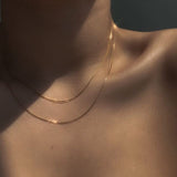 Lianfudai christmas wishlist gifts for her hot sale new Kpop Women Neck Chain Gold Color Choker Necklaces Thin Chain On The Neck Minimalist Pendant Jewelry Chocker Collar For Girl