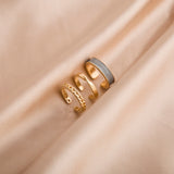 Lianfudai  gifts for her hot sale new  New Gothic Style Three Piece Opening Rings for Woman Fashion Jewelry European and American Wedding Party Sexy Ring