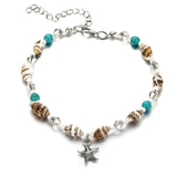 Lianfudai  Bohemian Shell Beads Starfish Anklets for Women Beach Anklet Leg Bracelet Handmade Boho Foot Chain Jewelry Sandals Gift