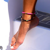 LIANFUDAI Handmade Polymer Clay Anklet Women Adjustable Ankle Bracelet Jewelry