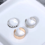 Lianfudai Fashion Korean Rings For Women Smiling Face Ring Set Hiphop/Rock Mens Rings Grunge Charms Jewelry For women Wholesale Gothic