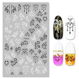 LIANFUDAI Harunouta Black Lines 3D Nail Stickers Spring Summer Lotus Flower Leaf Tree Decals For Manicures DIY Nail Art Decoration